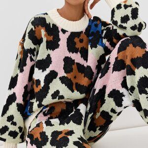Farm Rio colorful leopard sweater.